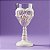 Taça Halloween - Branco e Transparente - Caveira - 250ml - 1 unidade - Rizzo - Imagem 1