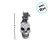 Enfeite Decorativo Halloween - Crânio Com Detalhes Vermelho - 35cm - 1 unidade - Rizzo - Imagem 2