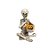 Enfeite de Halloween de Resina - Esqueleto Com Abobora - 12x8cm - 1 unidade - Cromus - Rizzo - Imagem 1