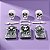 Enfeite Decorativo Halloween - Lápide com Esqueletos - 12cm - 10 unidades - Cromus - Rizzo - Imagem 1