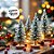 Kit Com Três Pinheirinhos De Natal Nevados - 8cm - 1 unidade - Cromus - Rizzo - Imagem 4