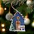 Casinha Decorativa de Natal - Azul - 12cm - 1 unidade - Rizzo - Imagem 1
