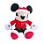 Pelúcia Mickey Natalino com Calça Xadrez e Gorro - Vermelho/Verde/Preto - 33cm - 1 unidade - Cromus - Rizzo - Imagem 1