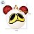 Bola de Natal Laço/Sapato Minnie - Vermelho/Branco - 6cm - 6 unidades - Disney Original - Rizzo - Imagem 3