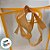 Sacola Transparente PVC com Alça e Fita  - Laranja Claro - 26x18x8cm - 1 unidade - Rizzo - Imagem 3