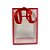 Sacola Transparente PVC com Alça e Fita  - Vermelha - 26x18x8cm - 1 unidade - Rizzo - Imagem 1
