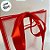 Sacola Transparente PVC com Alça e Fita  - Vermelha - 26x18x8cm - 1 unidade - Rizzo - Imagem 3