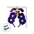 Tiara De Halloween - Flor Com Olho e Caveira - Roxo -  22x23cm - 1 unidade - Rizzo - Imagem 3