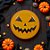 Prato De Sobremesa De Hallowen - Abóbora - 17,5cm  - 1 unidade - Rizzo - Imagem 1