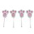 Pick Decorativo - Pata de Coelho Rosa e Branca com Glitter - 8 unidades - Rizzo - Imagem 1