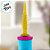Inflador a Ar Bomba Manual Para Balão - Base Azul Bico Amarelo - 27,5x4,5cm - 1 unidades - Rizzo - Imagem 2