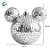 Bola de Natal Espelhada - Mickey e Minnie - 12cm - 1 unidade - Disney Original - Rizzo - Imagem 3