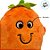 Abóbora de Pelúcia - Laranja - 20cm  - 1 unidade - Rizzo - Imagem 4