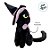 Gato de Pelúcia com Chápeu de Bruxa - Preto - 23cm  - 1 unidade - Rizzo - Imagem 3