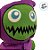 Zumbi de Pelúcia com Touca "Boo!" - Verde/Roxo - 20cm  - 1 unidade - Rizzo - Imagem 5