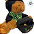 Urso de Pelúcia com Roupa e Sacola de Gato - Marrom/Preto - 20cm - 1 unidade - Rizzo - Imagem 7