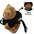 Urso de Pelúcia com Roupa e Sacola de Gato - Marrom/Preto - 20cm - 1 unidade - Rizzo - Imagem 5