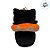 Gato de Pelúcia com Boia Laranja - Preto - 23cm  - 1 unidade - Rizzo - Imagem 4
