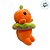 Abóbora de Pelúcia com Boia Verde - Laranja - 23cm  - 1 unidade - Rizzo - Imagem 3