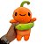 Abóbora de Pelúcia com Boia Verde - Laranja - 23cm  - 1 unidade - Rizzo - Imagem 6