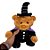 Urso de Pelúcia com Roupa de Bruxa - Preto - 27 cm  - 1 unidade - Rizzo - Imagem 8