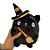 Gato de Pelúcia com Chapéu e Vassoura - Preto - 19 cm  - 1 unidade - Rizzo - Imagem 6
