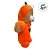 Urso de Pelúcia com Roupa de Abóbora - Laranja - 25cm  - 1 unidade - Rizzo - Imagem 3