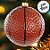 Enfeite Para Pendurar - Bola de Basquete -  8cm - 1 unidades - Cromus - Rizzo - Imagem 2
