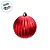 Bola de Natal - Vermelha - Gomo e Glitter - 8cm - 4 unidades - Cromus - Rizzo - Imagem 3