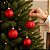 Bola de Natal - Vermelha - Matte e Gomo - 8cm - 4 unidades - Cromus - Rizzo - Imagem 5