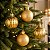 Bola de Natal - Ouro - Matte e Gomo - 8cm - 4 unidades - Cromus - Rizzo - Imagem 1