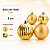 Bola de Natal - Ouro - Matte e Gomo - 8cm - 4 unidades - Cromus - Rizzo - Imagem 2
