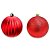 Bola de Natal - Vermelha - Gomo e Glitter - 10cm - 2 unidades - Cromus - Rizzo - Imagem 1