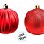 Bola de Natal - Vermelha - Gomo e Glitter - 10cm - 2 unidades - Cromus - Rizzo - Imagem 2