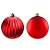 Bola de Natal - Vermelha - Matte e Gomo - 10cm - 2 unidades - Cromus - Rizzo - Imagem 1