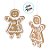Enfeite Para Pendurar De Natal - Ginger Bread Menina - 11cm - 1 unidade - Cromus - Rizzo - Imagem 2