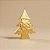 Enfeite Para Pendurar De Natal - Pinheiro Dourado - 16cm - 1 unidade - Cromus - Rizzo - Imagem 1