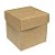 Caixa Cubo Para Panetone e Presente - XG 15x15x15cm - Kraft - 10 unidades - Assk - Rizzo - Imagem 1