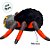 Aranha de Pelúcia - Preto e Laranja 38cm - 1 unidade - Rizzo - Imagem 4