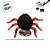 Aranha de Pelúcia - Preto e Laranja 38cm - 1 unidade - Rizzo - Imagem 6