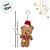 Chaveiro Urso de Pelúcia com Cachecol e Touca - Bege - 15cm - 1 unidade - Rizzo - Imagem 9