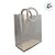 Sacola Transparente Fosca PVC com Alça Redonda de Couro Branco - 18x16x8cm  - 1 unidade - Rizzo - Imagem 2