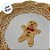 Bandeja Decorativa De Natal De Cerâmica - Boneco Ginger Bread - Marrom e Branco - 28,5cm  - 1 unidade - Cromus - Rizzo - Imagem 2