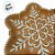 Bandeja Decorativa De Natal De Cerâmica - Floco De Neve Ginger Bread - Marrom e Branco - 26cm  - 1 unidade - Cromus - Ri - Imagem 2