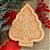 Bandeja Decorativa De Natal De Cerâmica - Pinheiro Ginger Bread - Marrom e Branco - 26,5cm  - 1 unidade - Cromus - Rizzo - Imagem 1