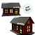 Casinha Decorativa De Natal Com LED - Vermelha e Verde - 8cm - 1 unidade - Rizzo - Imagem 2