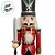 Soldado de Chumbo de Madeira com Espada - 7,5x30x7,5cm - Vermelho e Azul - 1 unidade - Artlille - Rizzo - Imagem 4