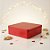 Lata de Metal Quadrada - Vermelho - 19,5x19,5x5,5cm - 1 unidade - Rizzo - Imagem 1