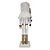 Boneco Soldado Quebra Nozes de Madeira Com Espada - 18,5cm - Branco e Dourado - 1 unidade - Rizzo - Rizzo - Imagem 3