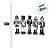Kit Boneco Soldado Quebra Nozes de Madeira - 13cm - Cabelo Branco e Preto - 5 unidades - Rizzo - Rizzo - Imagem 2